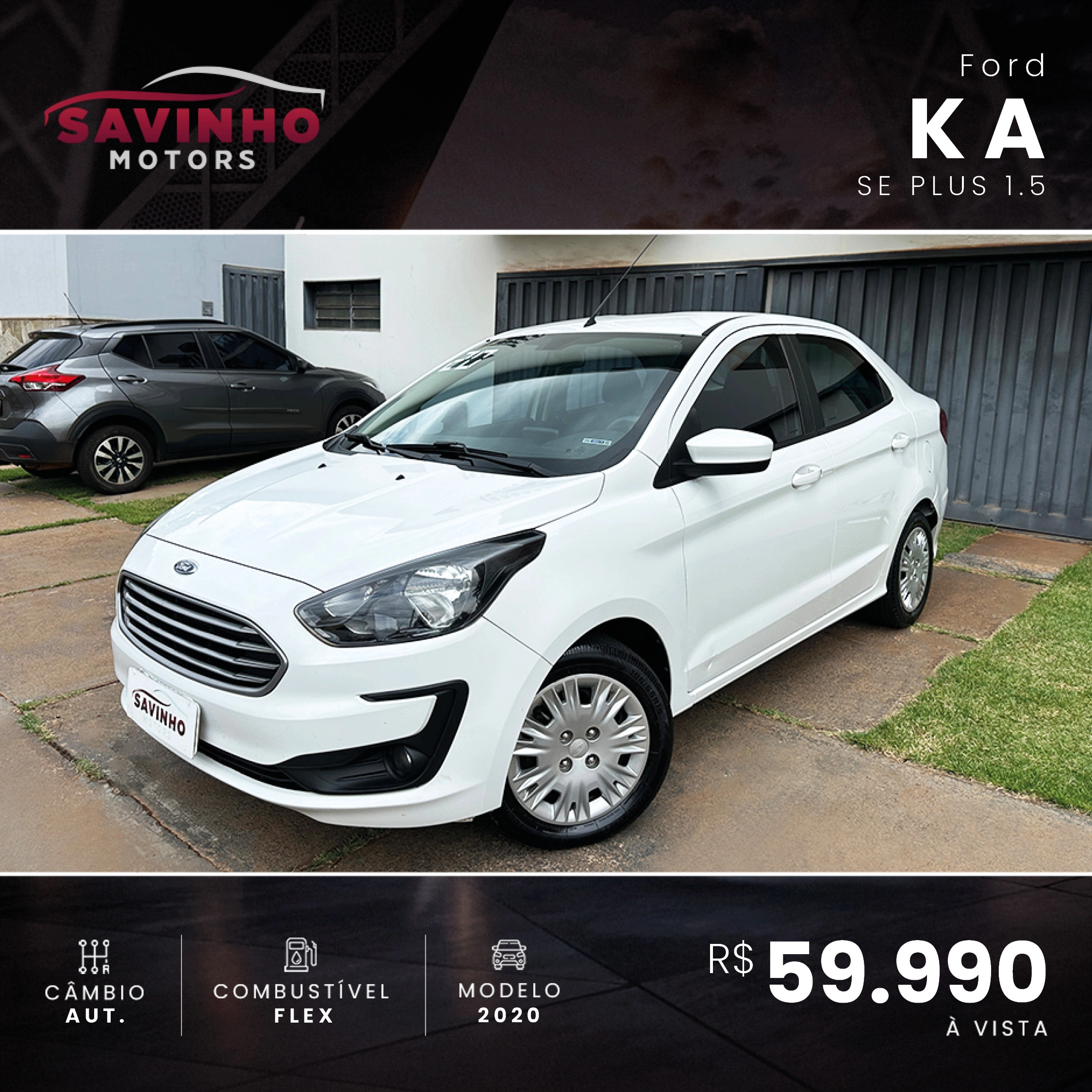 Ka Sedan Branco 20 - QUQ-6408